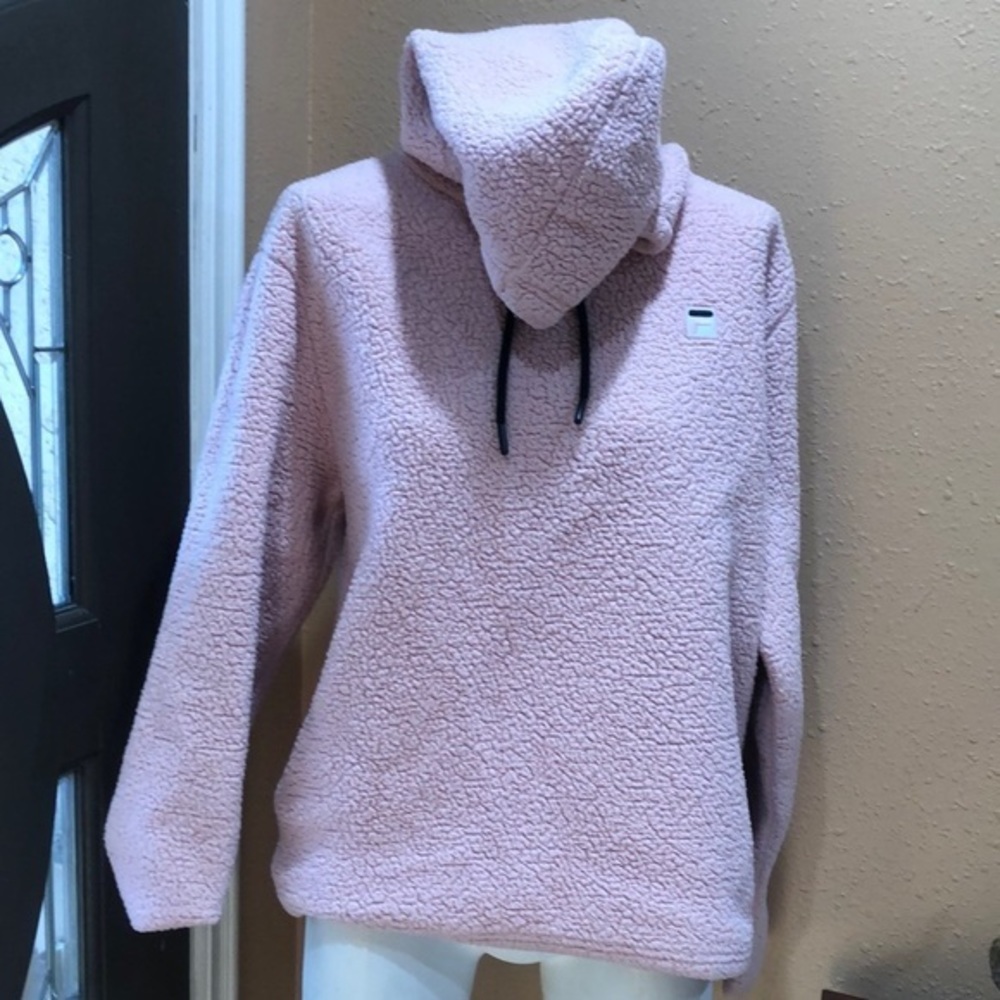 Fila pink hooded pullover